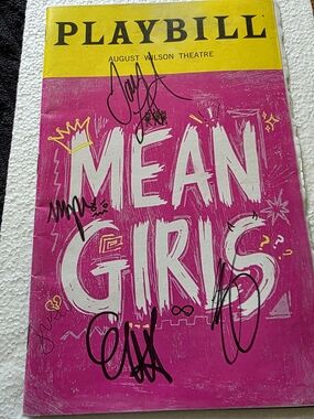 PLAYBILL Mean Girls Signed Pink Cover – Theatrical Keepsake